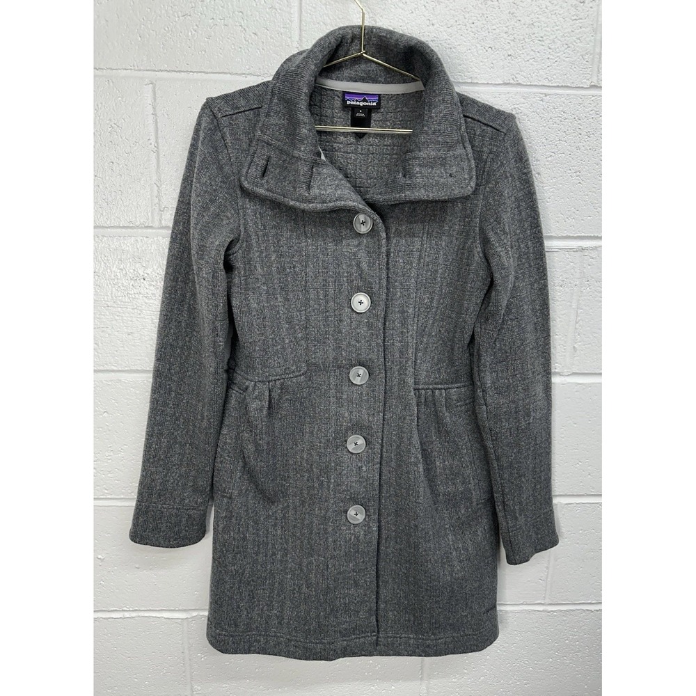 Patagonia Better Sweater Coat Button Front Long Cardigan Gray / Women's Small